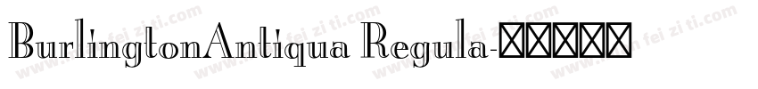 BurlingtonAntiqua Regula字体转换